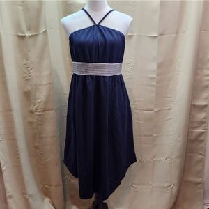 PatPat Blue Halter Neck Ribbed Asymmetrical Summer Dress Size XL
